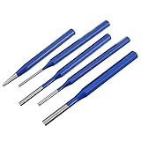 BESTonZON 5st Zylindrischer Stempel Werkzeug Vanadium-stahl Messing Zylinder