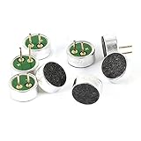 sourcing map 8 Stück 2 Pins Löten Elektret Kondensator mikrofon Pick-up 6mm x...
