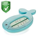 reer MyHappyBath Baby-Badethermometer Wal | niedliches Waldesign | kindersicheres...