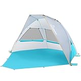 WolfWise Schnellaufbau 2-3 Personen Strandmuschel, UPF 50+ UV Schutz Baby...