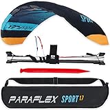 Wolkenstürmer® Paraflex Sport 1.7 (türkis) 2-Leiner Lenkmatte – Flugfertige...