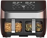 Instant Vortex Plus Doppelkorb mit ClearCook - 7.6L Digitale Heißluftfritteuse,...