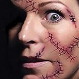 Chengzhi Temporäre Tattoos (10 Blatt) - Halloween Zombie Scars Tattoos Aufkleber mit...