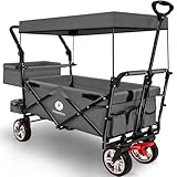 Miweba Faltbarer Bollerwagen MB-20 | Sonnendach UV-beständig - 2X...