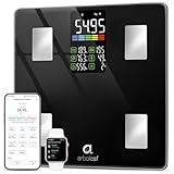 arboleaf Körperfettwaage mit App Waage mit Körperfett und Muskelmasse 226KG/500lb,...