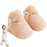 Dimweca Babyhaus-Hausschuhe, Plüsch-Säuglings-Schneemädchen-Schuhe,...