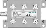 Axing BVE 6-02X 6-Fach Verteiler 9,5 dB 5-1800 MHz TV Data Internet Kabelfernsehen