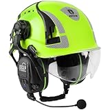 GREEN DEVIL X-Armor Schutzhelm mit Aktivem Gehörschutz und Klarem Visier...