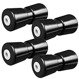 LYCN 4 Stück Schwerlast Bootstrailer Rollen, 19 cm Bootstrailer Kielrollen aus Gummi,...
