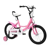 WINZING Kinderfahrrad, 16 Zoll Kinderfahrrad Höhenverstellbar Kinderfahrrad mit Hilfsrad...