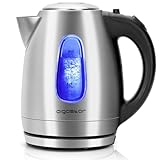Aigostar Queen 30CDZ Edelstahl Wasserkocher, 2200 Watt, 1.7 Liter,...