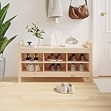 Vopese Flurbank Sitzbank Holzbank Schuhbank Truhenbank Schuhtruhe Eingangsbank Flur,...