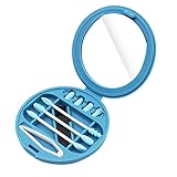 VOANZO Wiederverwendbare Wattestäbchen, waschbar, tragbar, Silikon-Tupfer mit Spiegel...