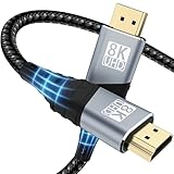 YUETUOL 8K HDMI Kabel 1M, HDMI 2.1 Kabel 48Gbps Highspeed 8K@60Hz HDMI Kabel...