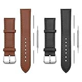 The Lord of the Tools 2 Stück 20 mm Leder-Uhrenarmbänder mit Entfernungswerkzeug,...
