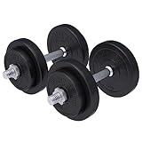GORILLA SPORTS® Kurzhantelset 20kg/30kg - 2er Set, Ø 30mm, 2X...