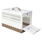 Vogelkäfig – Transportkäfig faltbar aus ABS – ultrakompakt mit doppelter...