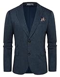 PJ PAUL JONES Herren Blazer Vintage Fischgrätmuster Anzugjacke Regular Fit...
