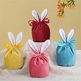 Treer Samt Osterhasen Taschen Set Ostertüten zum Befüllen mit Ohren Ostern...