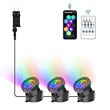 NATPOW Teichbeleuchtung LED Unterwasser, Unterwasserbeleuchtung RGB Unterwasser...