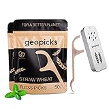 Geordinary® 100 Stk. nachhaltige Zahnseide Sticks, inkl. Etui, Natürliche, Vegan,...