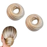 2 Stück Haargummi mit Haaren, Scrunchies für Frauen, Elastisches Haarteil mit...
