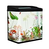 VIALIA Aquarium Komplettset mit LED-Beleuchtung, Pumpe und Filter, 38x24x43 cm,...