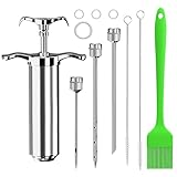 Fleischspritze Marinadenspritze,BBQ Bratenspritze 60ml mit 3 Nadeln,304...