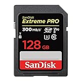 SanDisk Extreme PRO 128GB SDXC Speicherkarten bis zu 300MB/s, UHS-II, Class 10,...