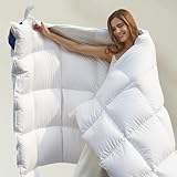 Uniency Daunendecke 200x200 Sommer Leichte Sommerdecke mit Daunen und Federn...