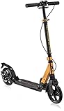 Kickscooter mit Scheibenbremse und Stoßdämpfer, Cityroller für Kinder und Erwachsene,...