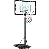 Yaheetech Basketballkorb, Höhenverstellbarer Basketballständer für Indoor & Outdoor,...