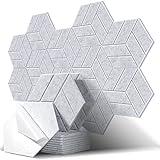 Uoisaiko 12 Stück Hexagon Akustikplatten Selbstklebend, Akustikpaneele Schallabsorber...