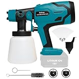 Akku Farbsprühsystem Wandfarbe Farbsprühgerät,Kompatibel mit Makita 18V...