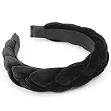 DRESHOW Geflochtene Stirnbänder für Damen Samt Haarreifen Elastische Criss...