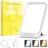 NIKYJM Tageslichtlampe 25000 Lux, Lichttherapielampe mit 3 Farbtemperaturen, 10...