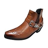 Western-Stiefeletten für Herren, Kubanischer Absatz, Kettenschnalle, Knöchel,...