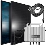 SUNNIVA® 1300W Balkonkraftwerk 800W komplett Steckdose, Eco Flow 800W Wechselrichter, PV...