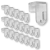 Fensterhaken, Dekohaken, transparent - 20er-Set, 35 x 20 mm - Für Fenster bis maximal...