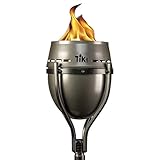 TIKI Island King 65 Zoll Outdoor Fackel - Große Flamme Metall Fackel für Terrasse,...