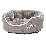 Dehner Lieblinge Hundebett und Katzenbett Sammy, oval, ca. 45 x 40 x 14 cm, Polyester,...