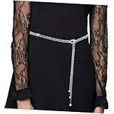 Veemoon Vollständig mit Strass besetzter Gürtel heiraten Strassgürtel für Damen Kleid...