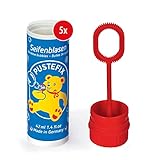 PUSTEFIX Seifenblasen Set I 5 x Klassik 42ml I Bunte Rainbow Bubbles Made in Germany I...