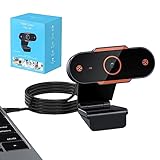 DISPRA HD-Webcam, 1080P HD USB Live Broadcast-Kamera, tragbare hochauflösende Webcam mit...