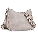 APHISON Klein Crossbody Bag mit Breitem Gurt Schultertasche Umhängetasche Damen veganem...