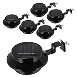 Cepewa Solar Dachrinnenleuchte 6er Set │ 12x6x12cm Kunststoff Eisen Lampe LED Leuchte...