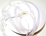 CaPiSo Organza -Schleifenband in 6mm Breite mit Webkante Organzaband Chiffon Chiffonband...