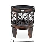 tepro Feuerstelle Gracewood, Feuerschale Outdoor, Feuerkorb für den Garten, mit...