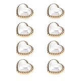 HOMSFOU 8 Stück Herzknöpfe aus Legierung 23mm Klassische Nähknöpfe für Kleidung...