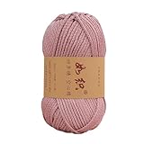 Illkjasfc 100 g weiches Baumwoll-Hohlgarn, Strickgarn, Häkelgarn für Erwachsene, Schals,...